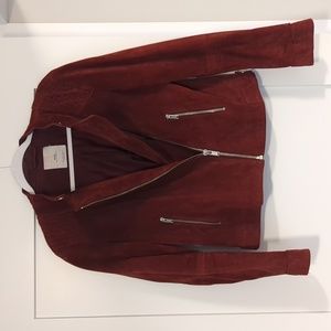 Mango genuine leather moto jacket